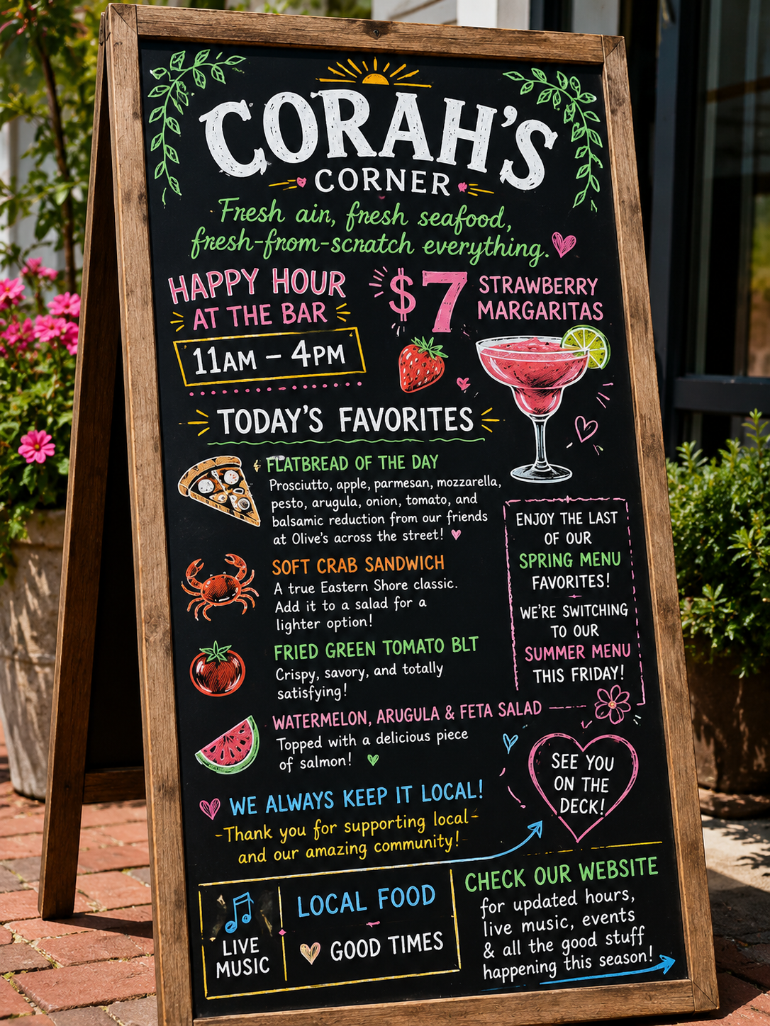 Today's Specials Chalkboard