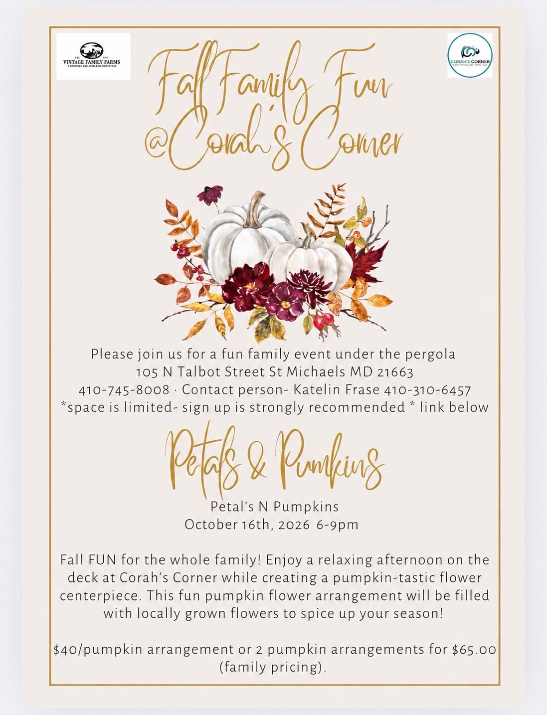Fall Family Fun: Petals & Pumpkins 🎃🌻