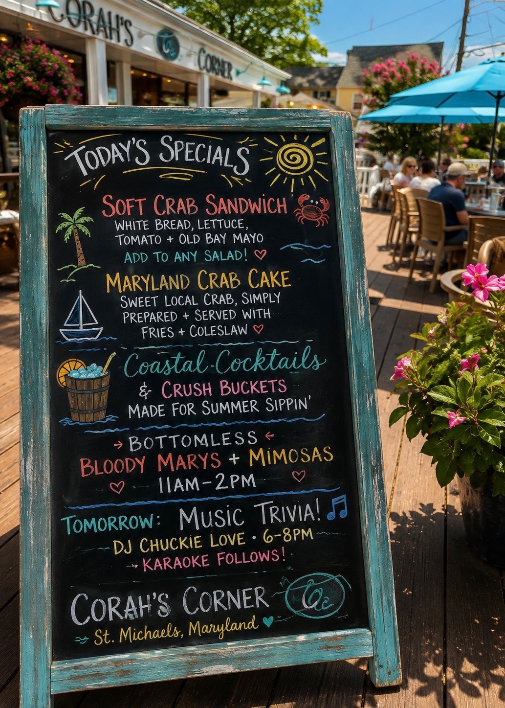Today's Specials Chalkboard - Corah's Corner