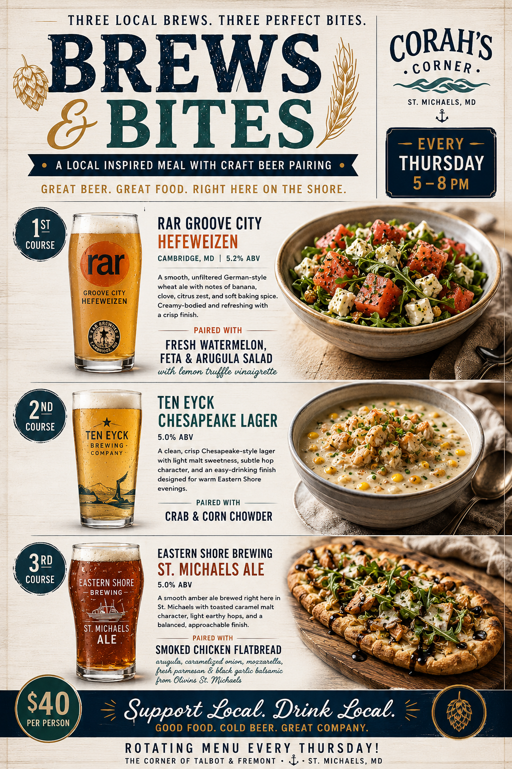 Brews & Bites — Local Craft Beer Pairing