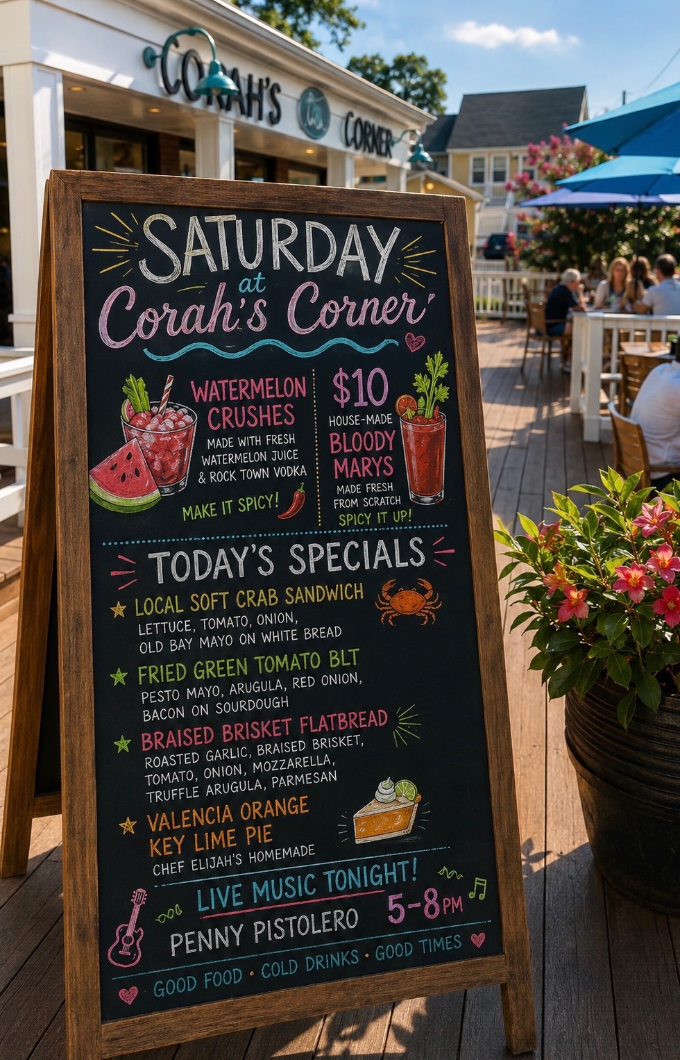 Saturday Today's Specials Chalkboard - Corah's Corner