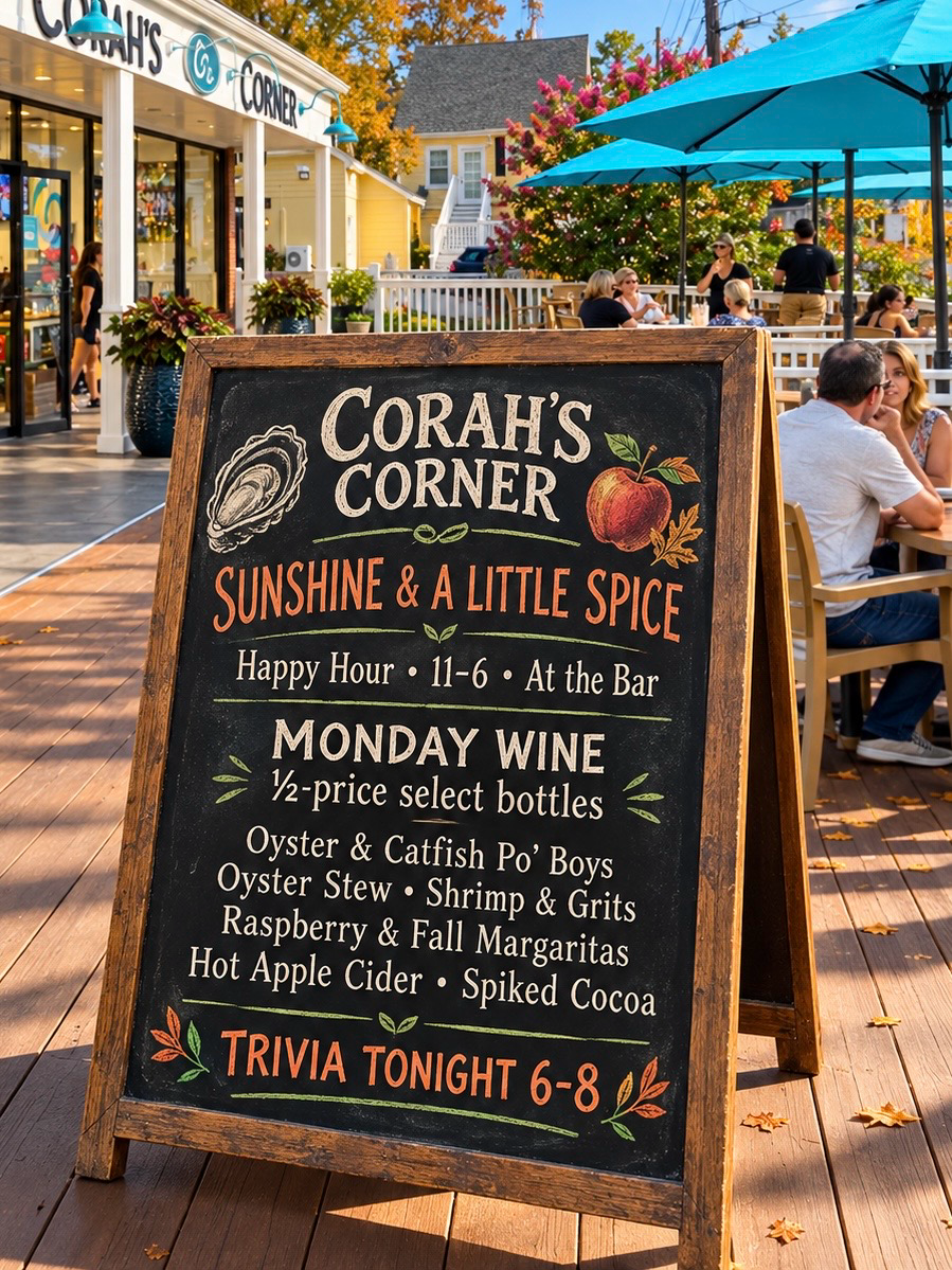 Monday Encore at Corah's Corner: trivia 6 to 8 PM, karaoke after with DJ Chuckie, 105 N Talbot St, St. Michaels