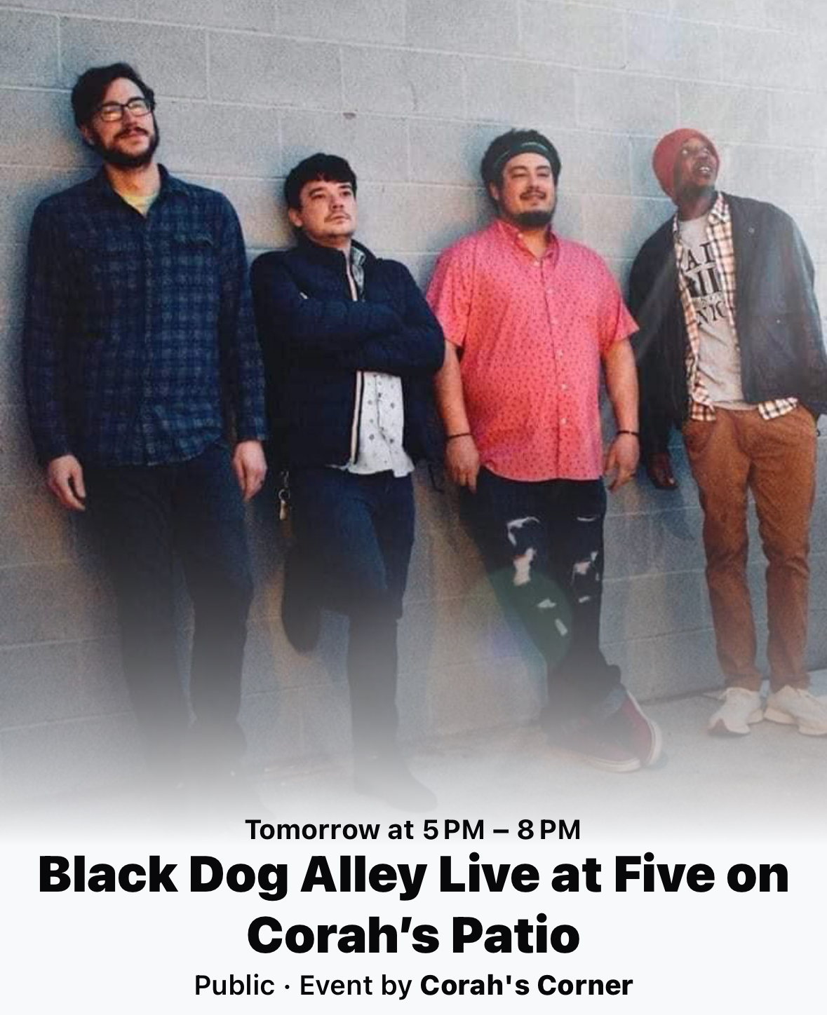 Black Dog Alley Live at Five on Corah's Patio