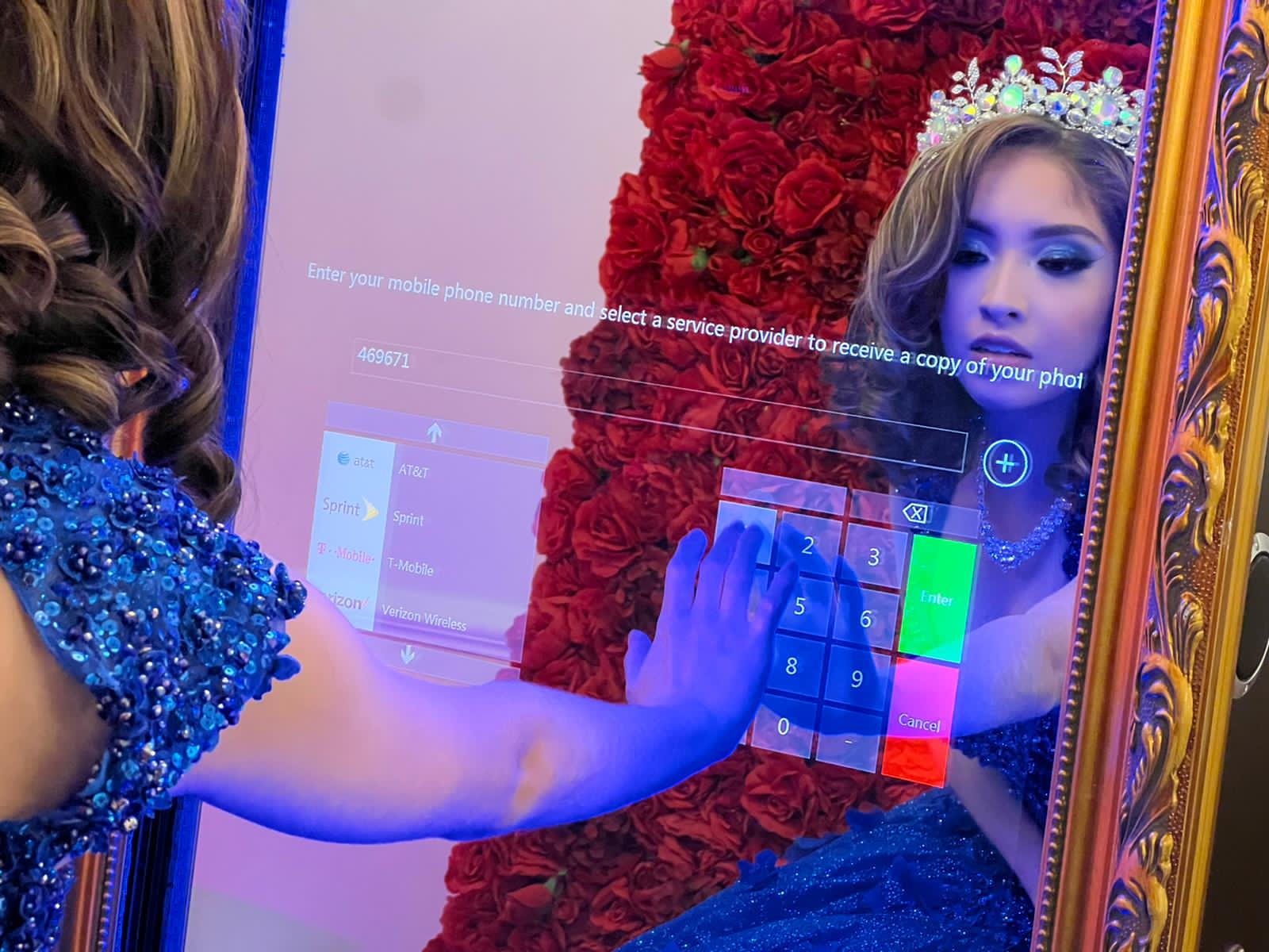 Interactive Mirror Photo Booth Interface