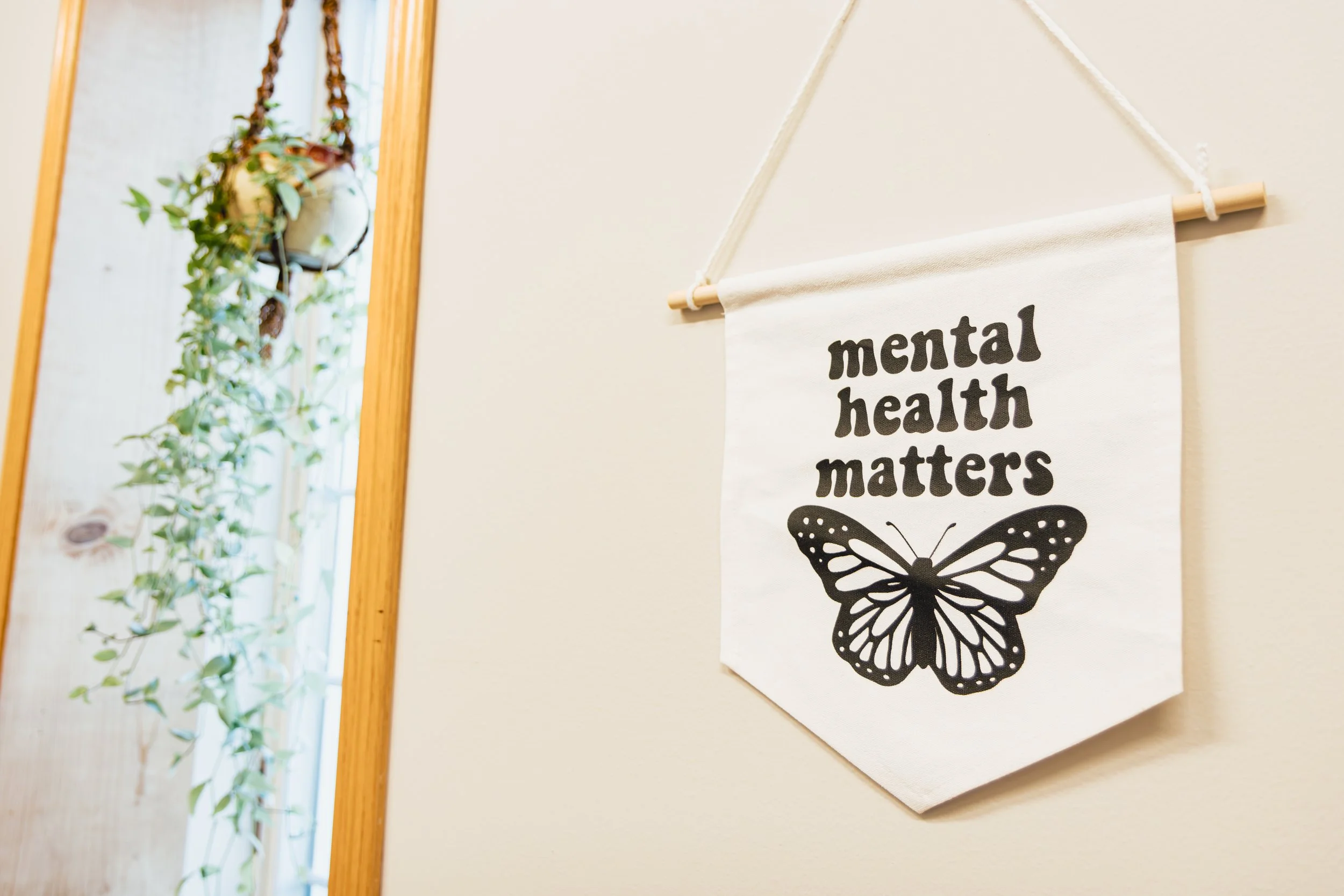 Mental health matters banner in office
