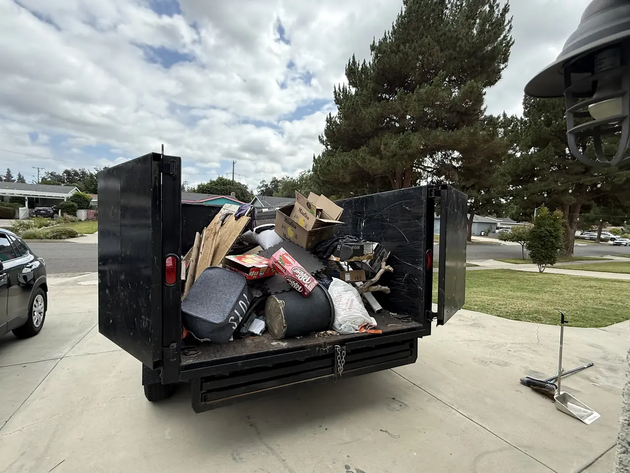 My Local Dumpster 11-yard dumpster at a North Orange County construction job site — we drop it, you fill it, we dump it