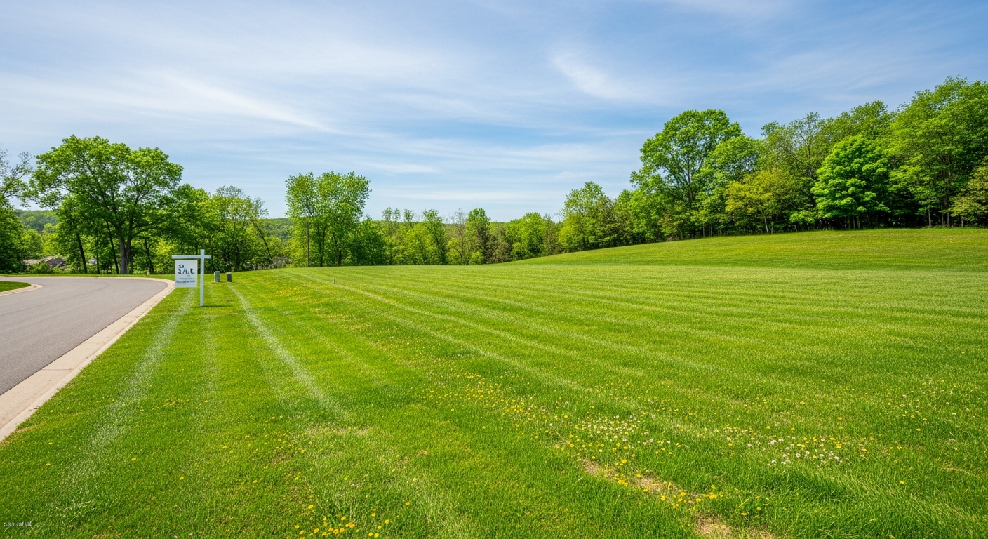 Beautiful vacant residential land landscape