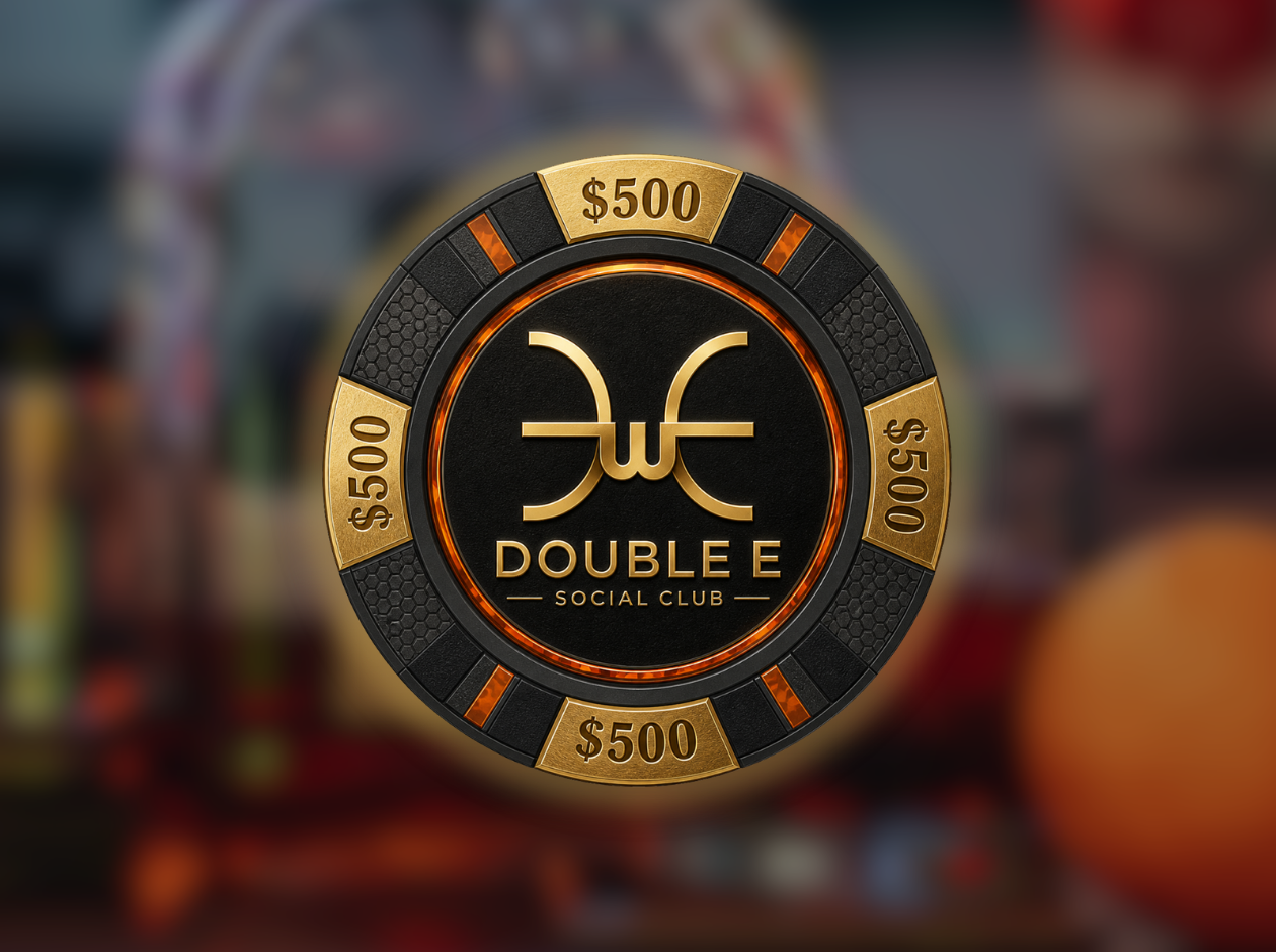 Double E Social Club $500 poker chip representing exclusive membership and elevated perks.