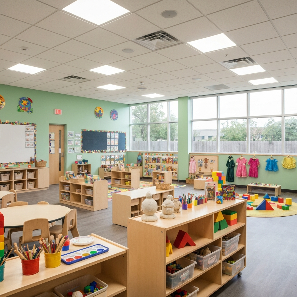Modern preschool classroom