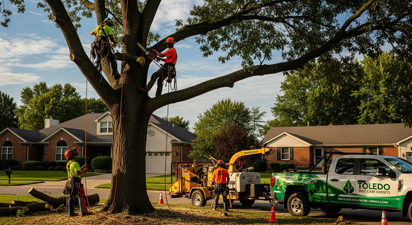 Fall tree removal in Toledo Ohio