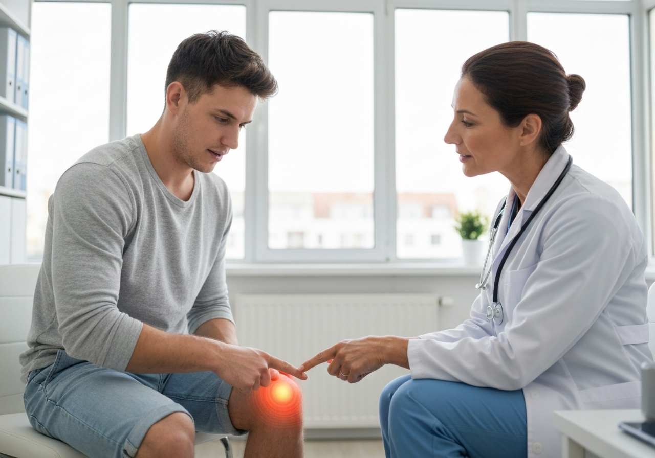 Joint pain assessment during a consultation