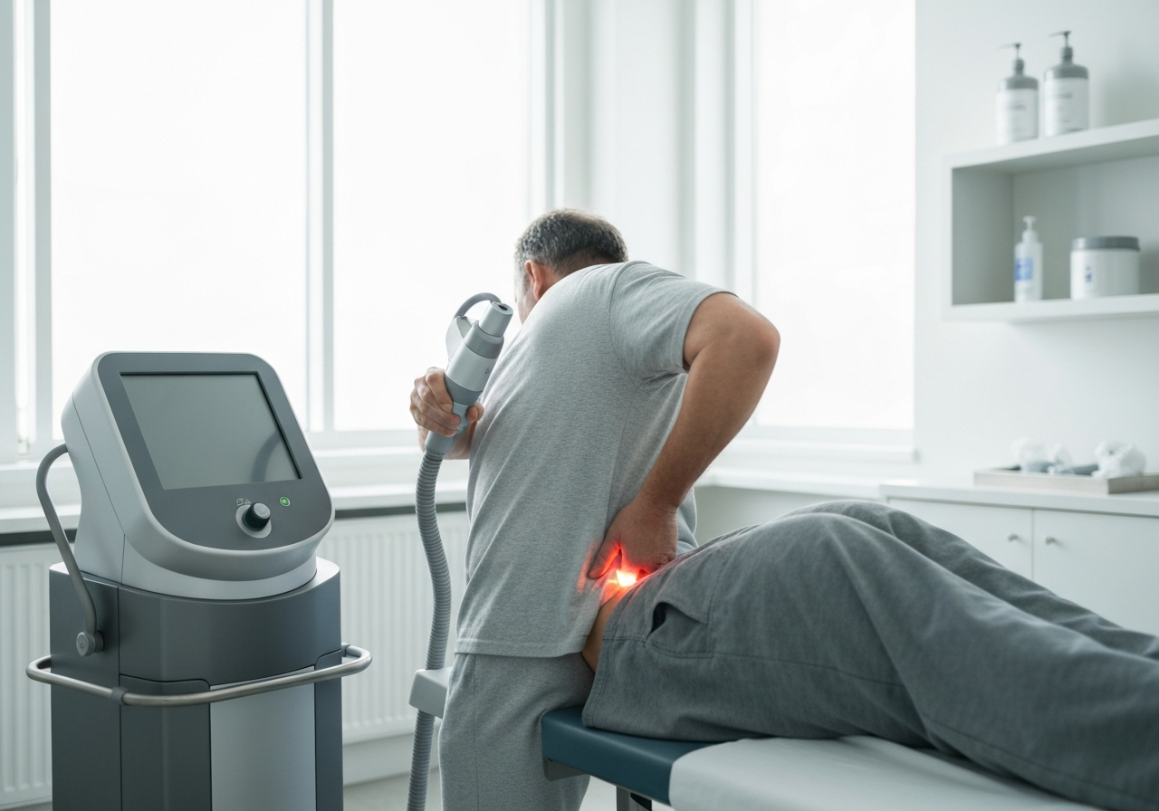 ActivPro LaserStim combination laser and electrical stimulation therapy in progress