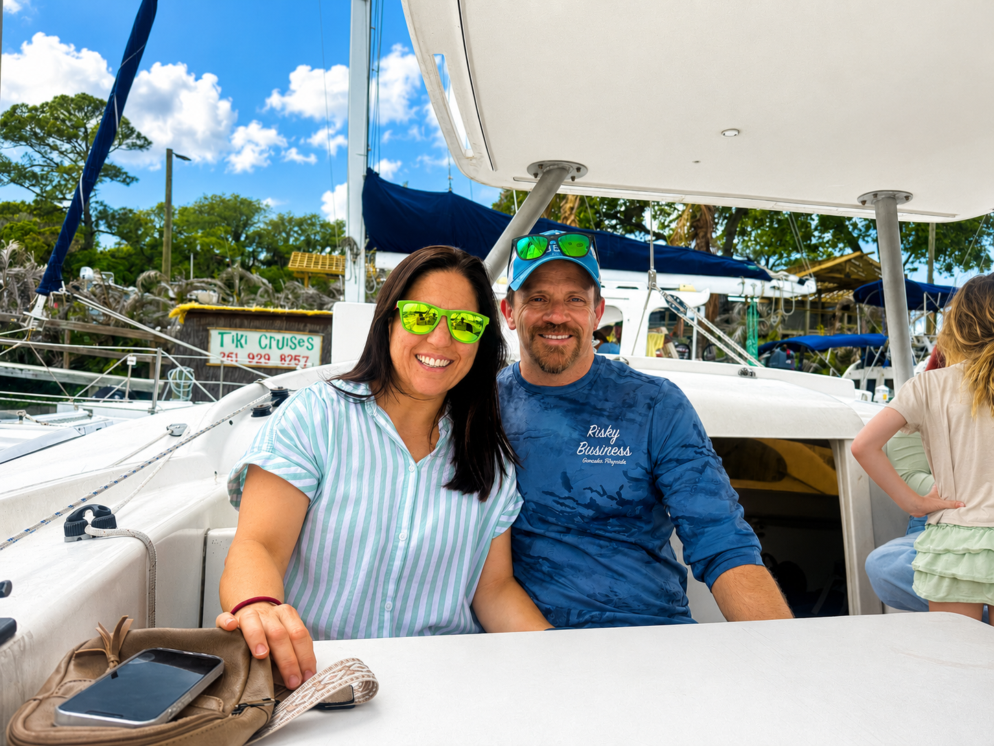 Couple enjoying the sail