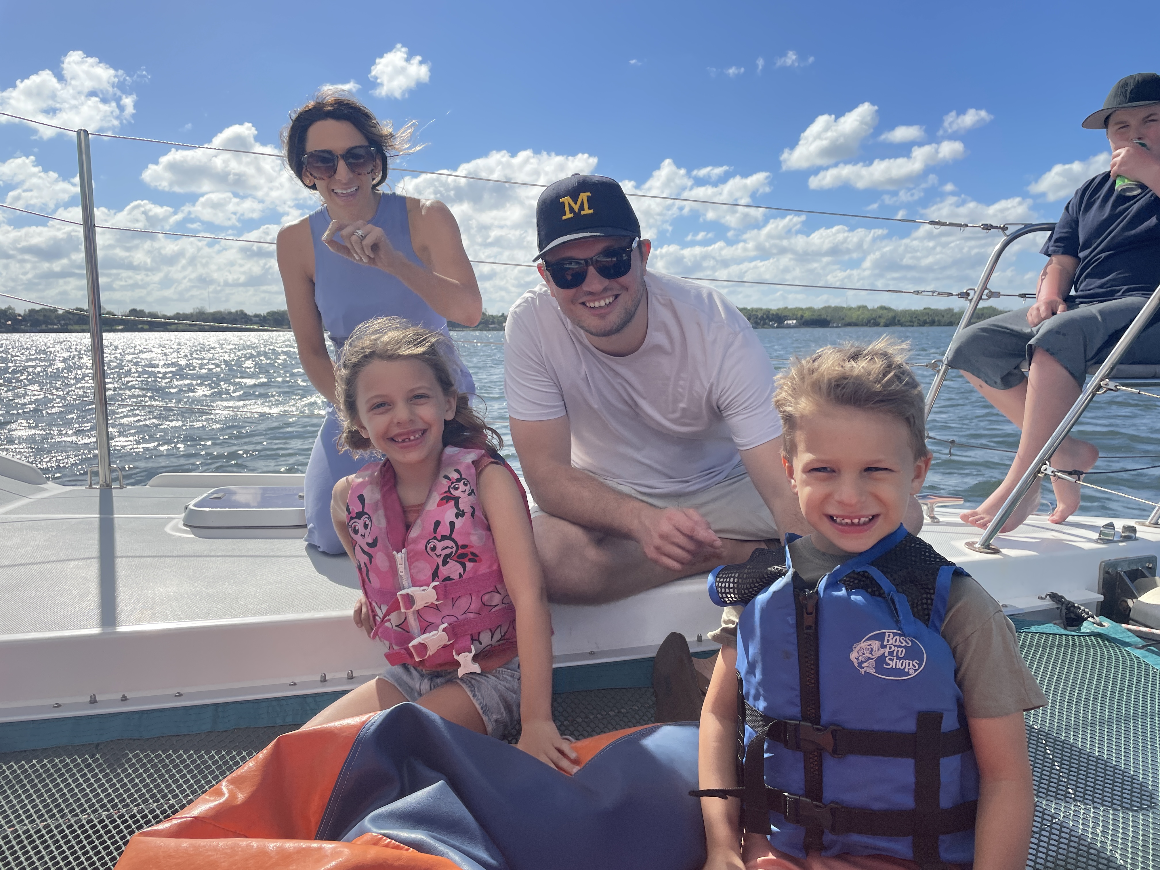 Family enjoying the sail