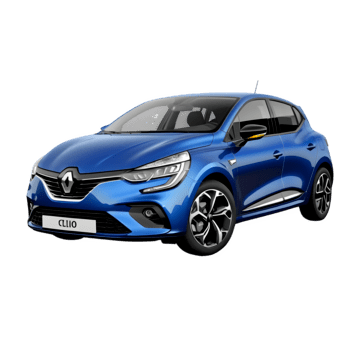 Petite voiture citadine bleue