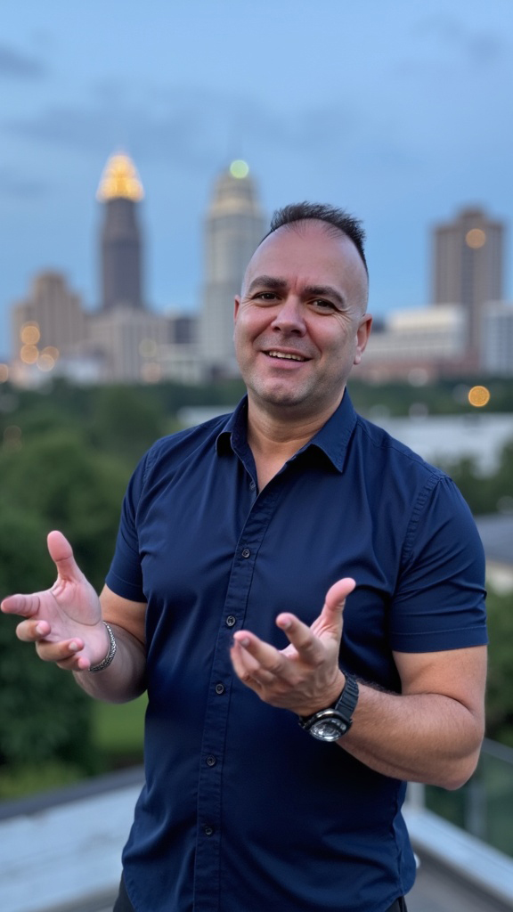 Confident real estate agent