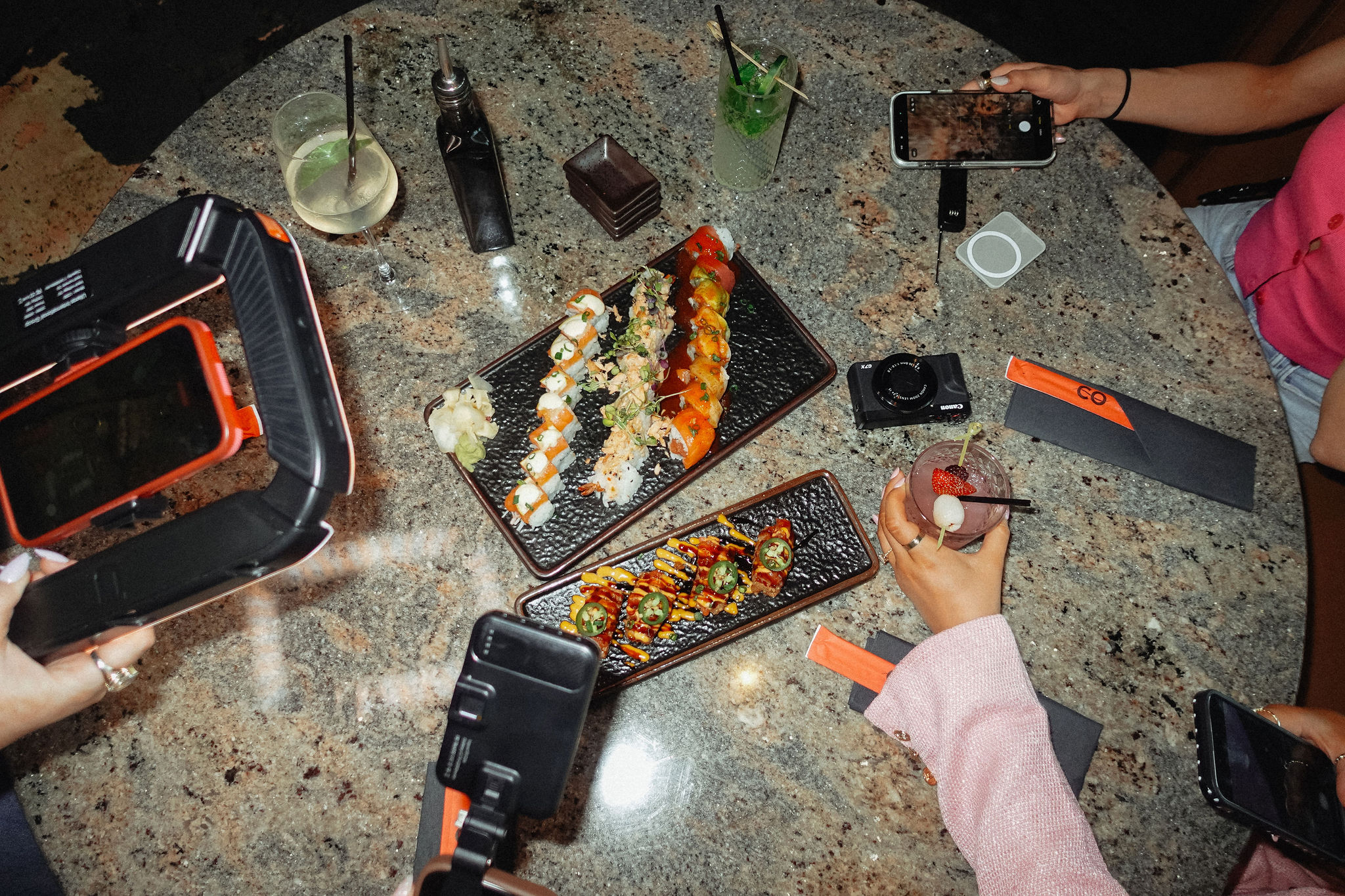 Sushi spread