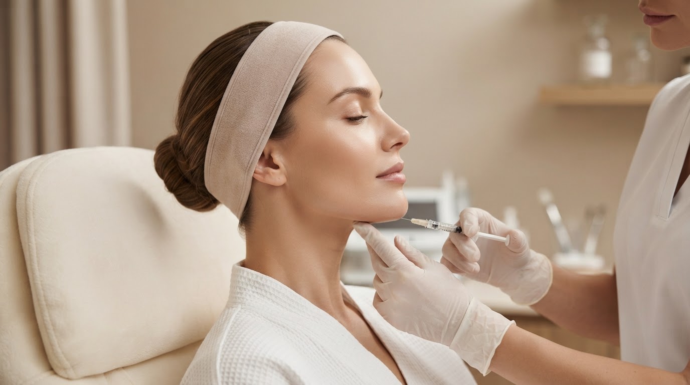 Double chin reduction treatment defining the jawline at Body Empire Mississauga