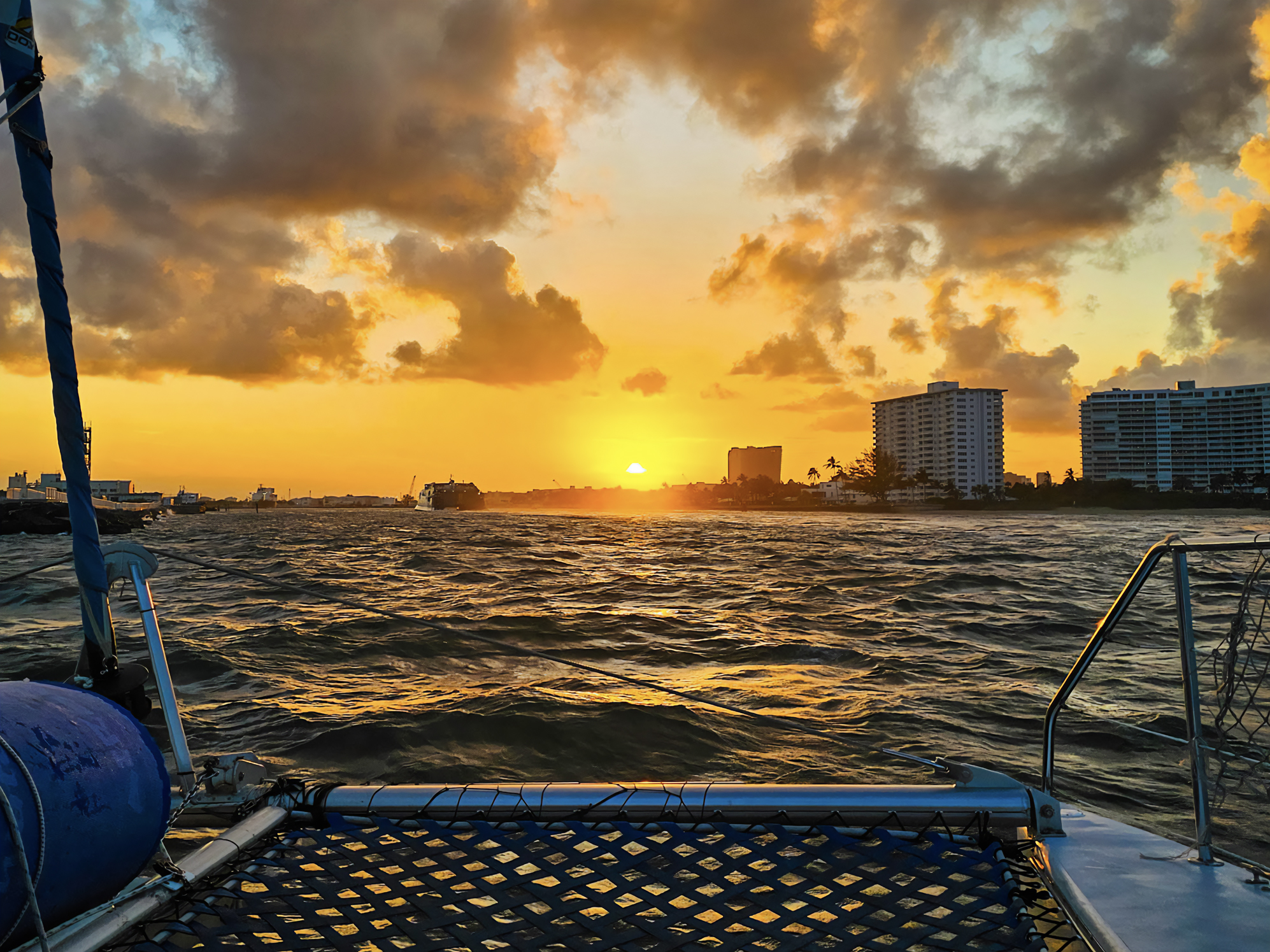 Beautiful sunset sail