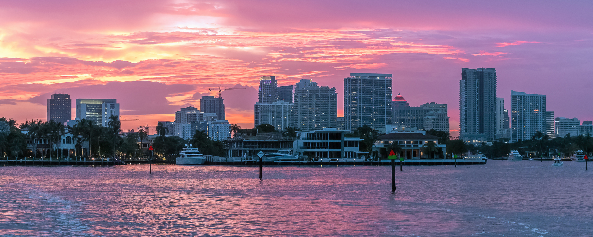 Sunset views from catamaran