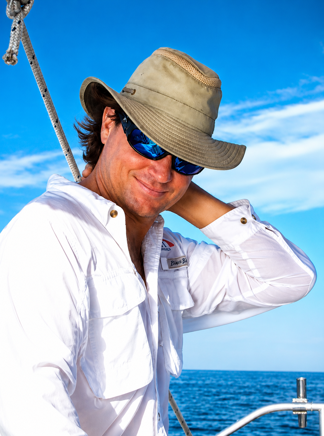 Tropical Sailing Crew smiling on deck