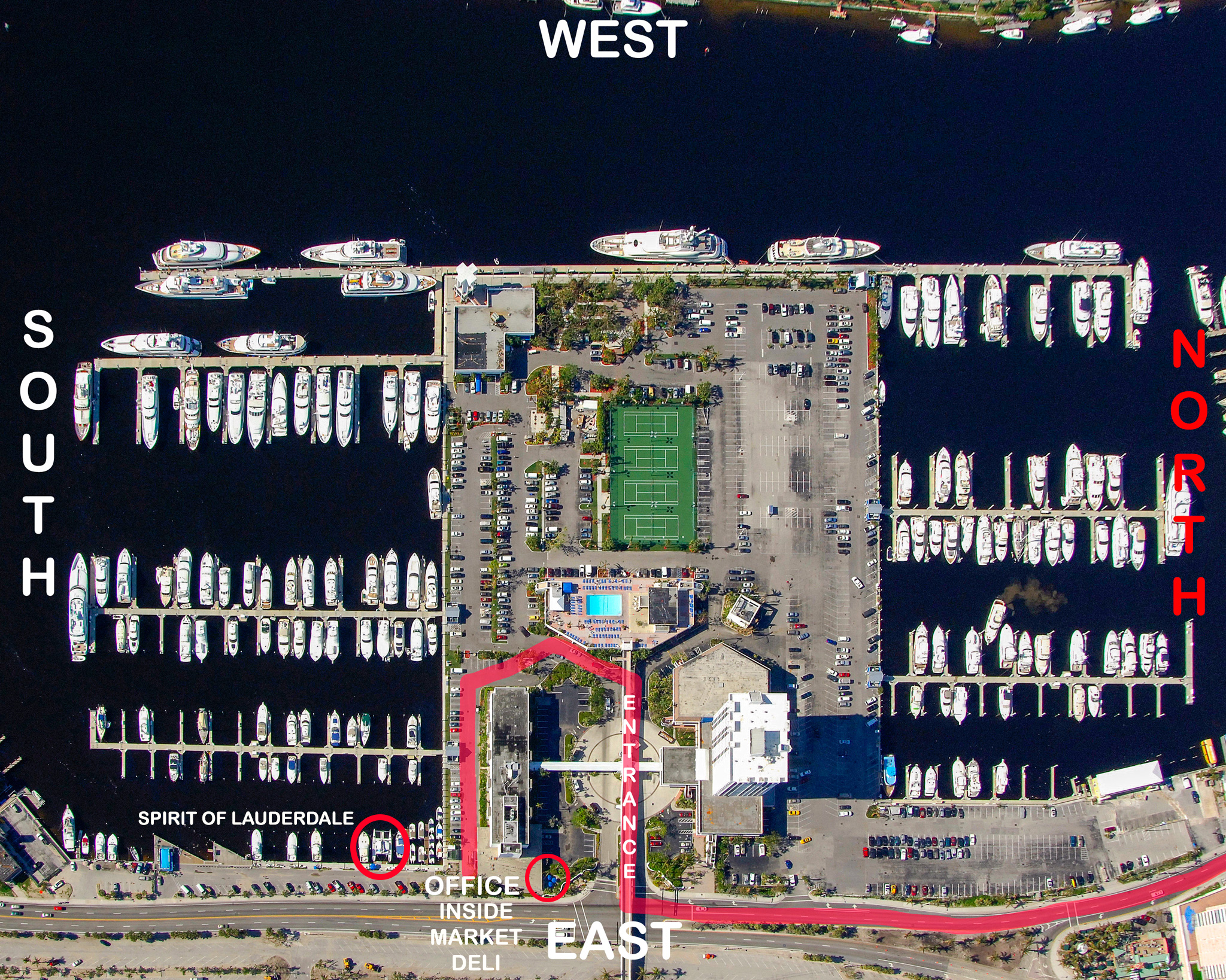Bahia Mar Marina Parking Map