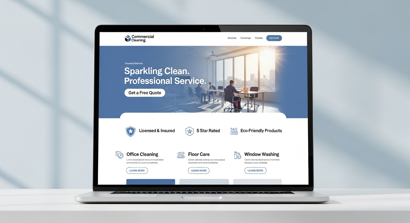 Cleaning Website Mockup
