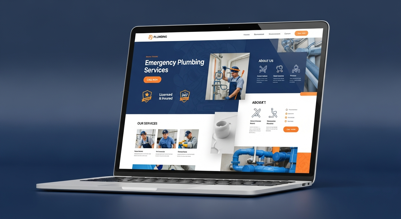 Plumbing Website Mockup