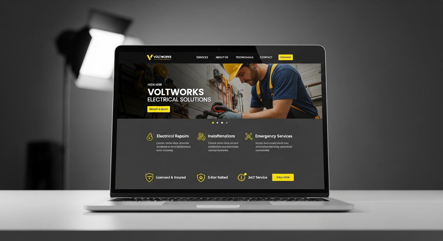 Electrician Website Mockup