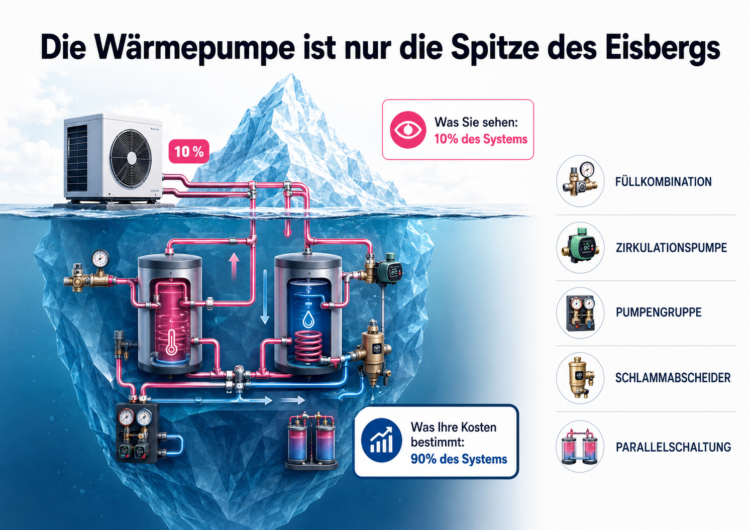 Wärmepumpe Eisberg Modell