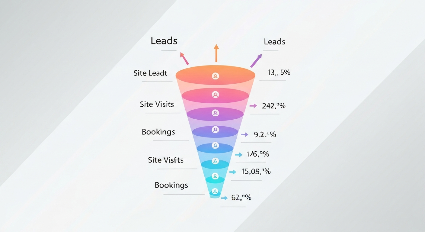 Real estate sales pipeline funnel