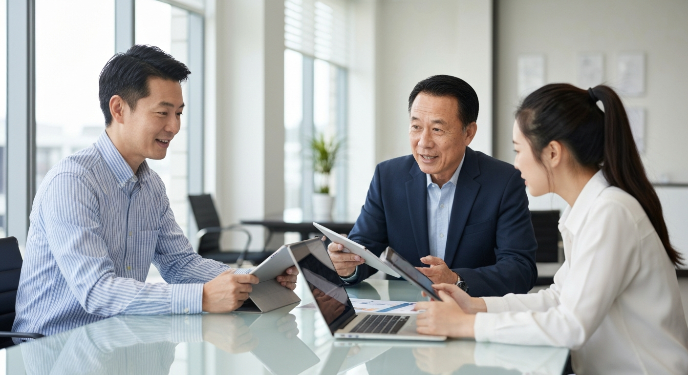 Real estate professional analyzing leads on a modern dashboard