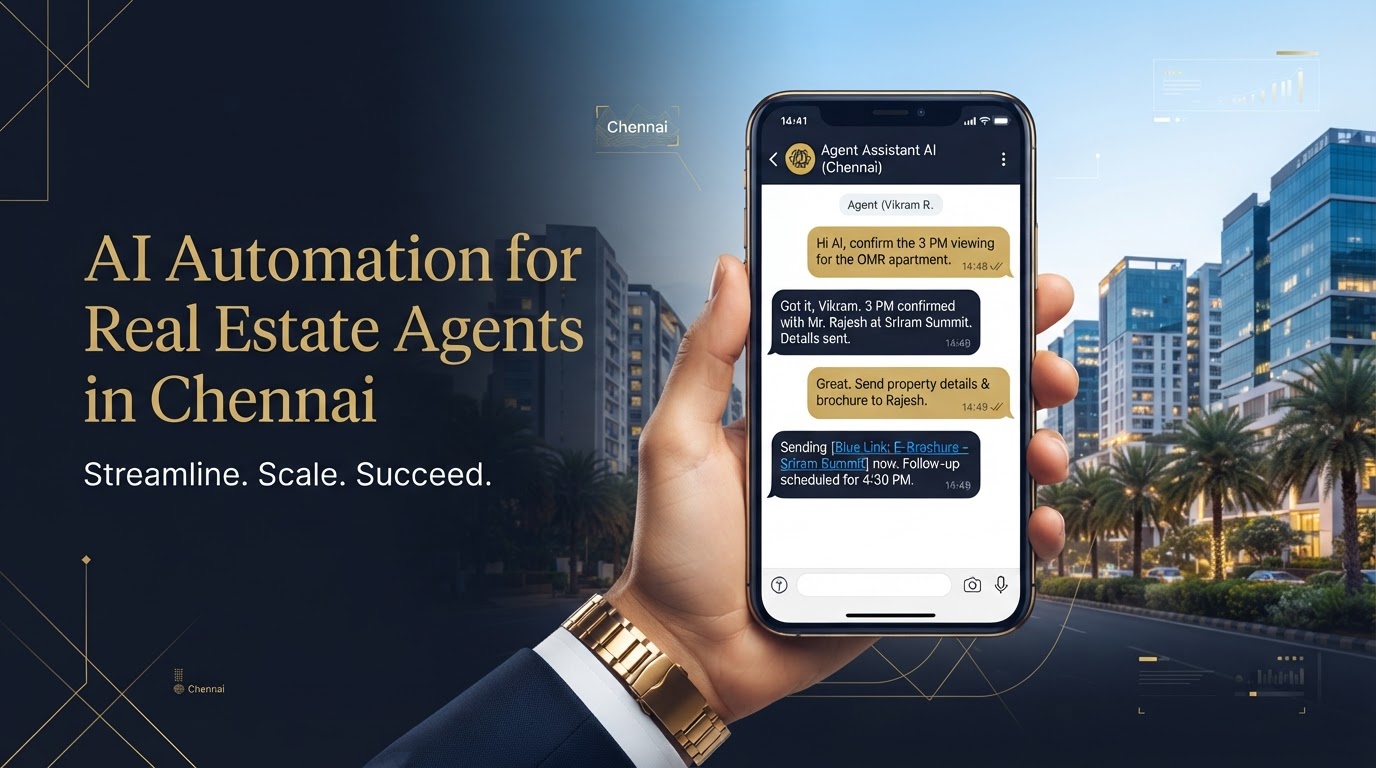 AI automation for real estate agents in Chennai — respond to every property enquiry instantly