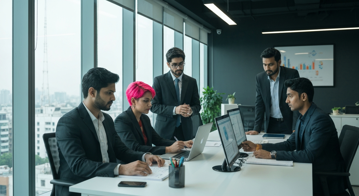 Digital marketing agency team working on strategy