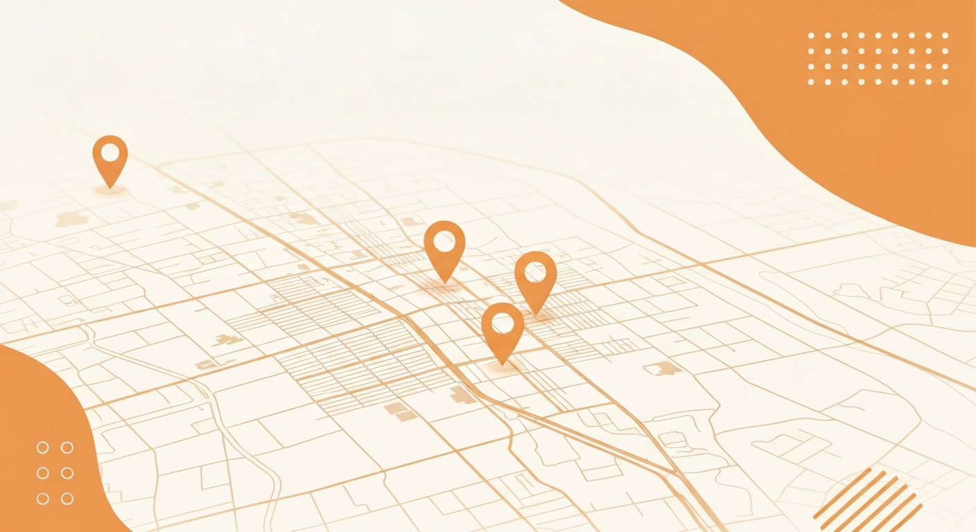 City Map with Pins Background