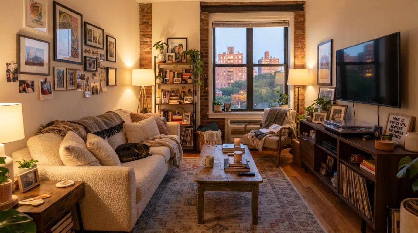 Apartamento moderno con pertenencias personales protegidas por seguro de inquilino en Illinois