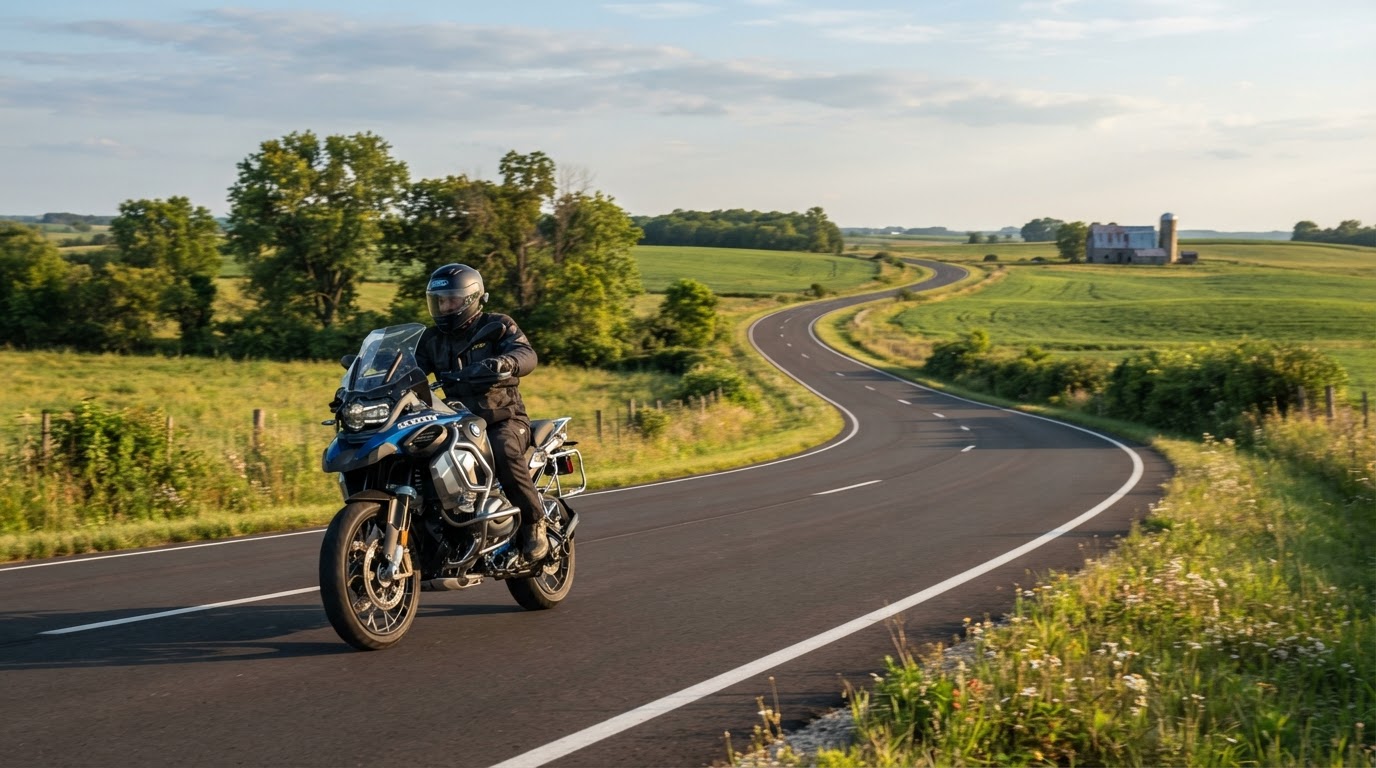 Motocicleta protegida con seguro especializado en Illinois