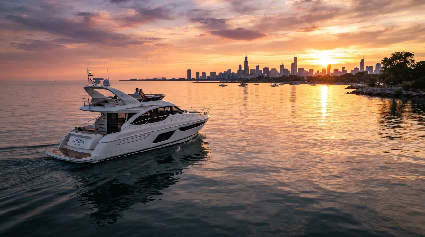 Boat on Illinois waterway protected by watercraft insurance