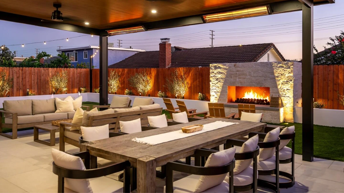 Beautiful custom patio and fire feature