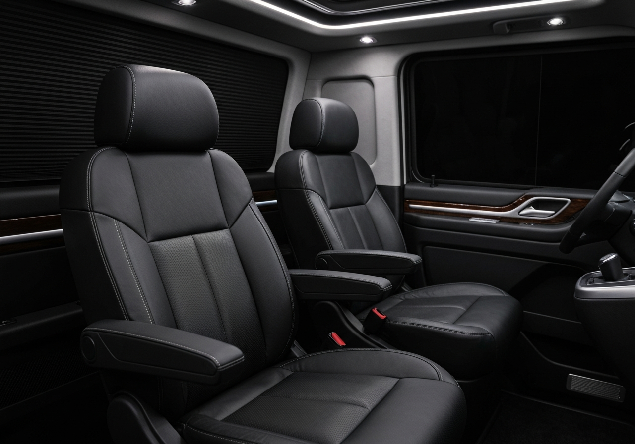 Luxury Black Car Interior
