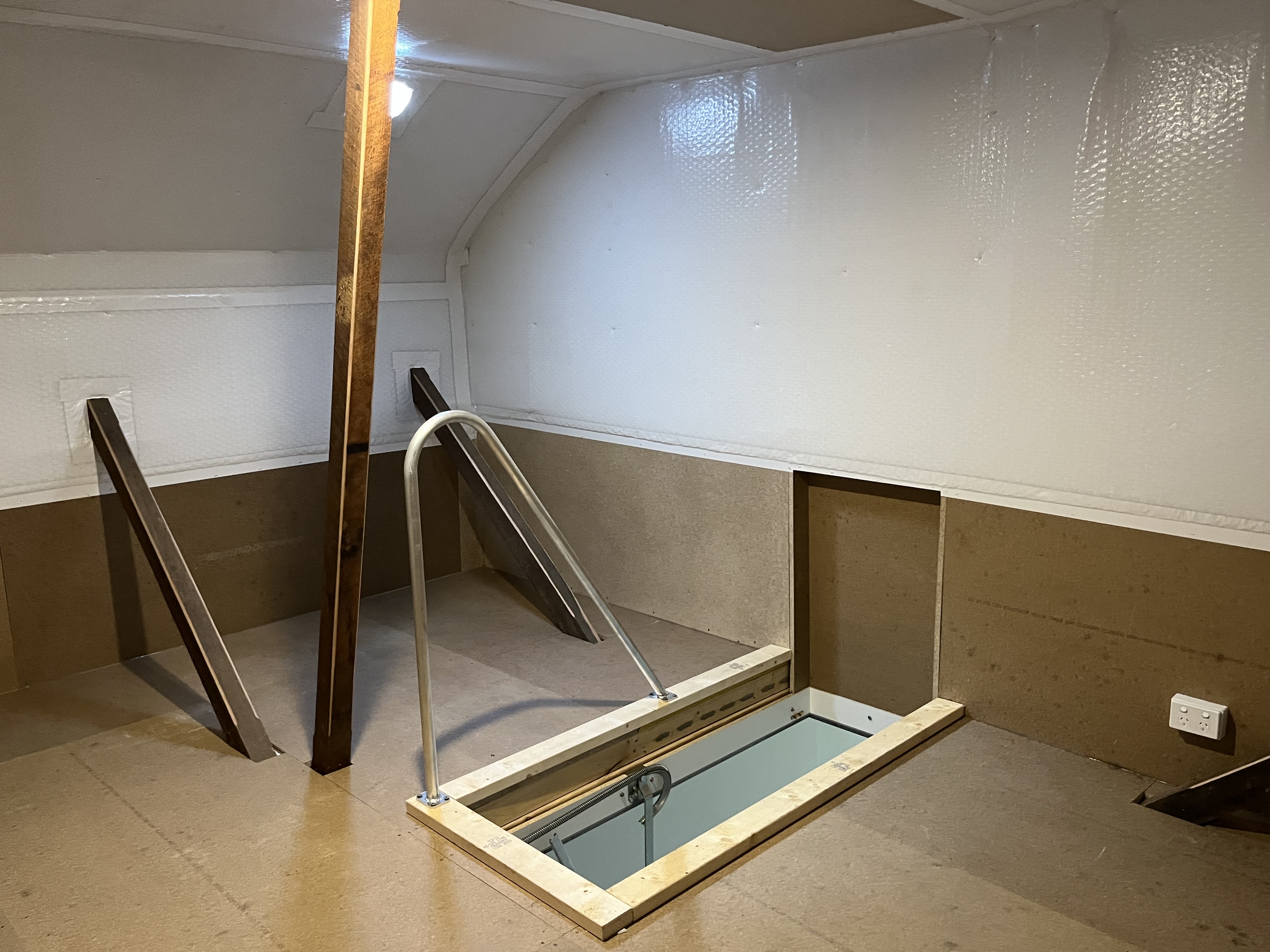Sealed Attic with Grab Rail