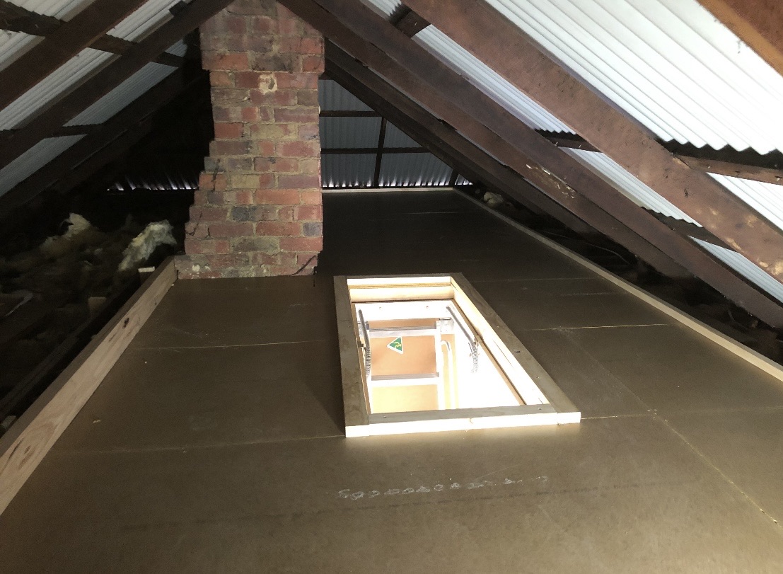 Attic Platform with Access Hatch