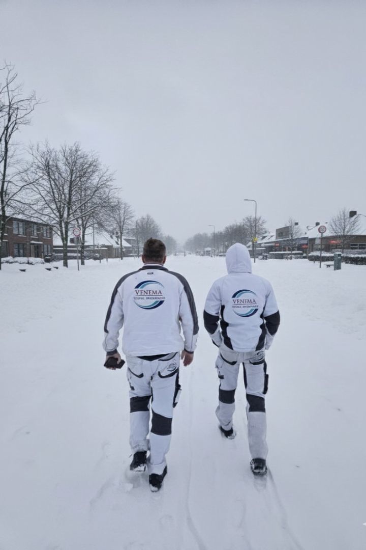 Richard en Darwin Venema in de sneeuw