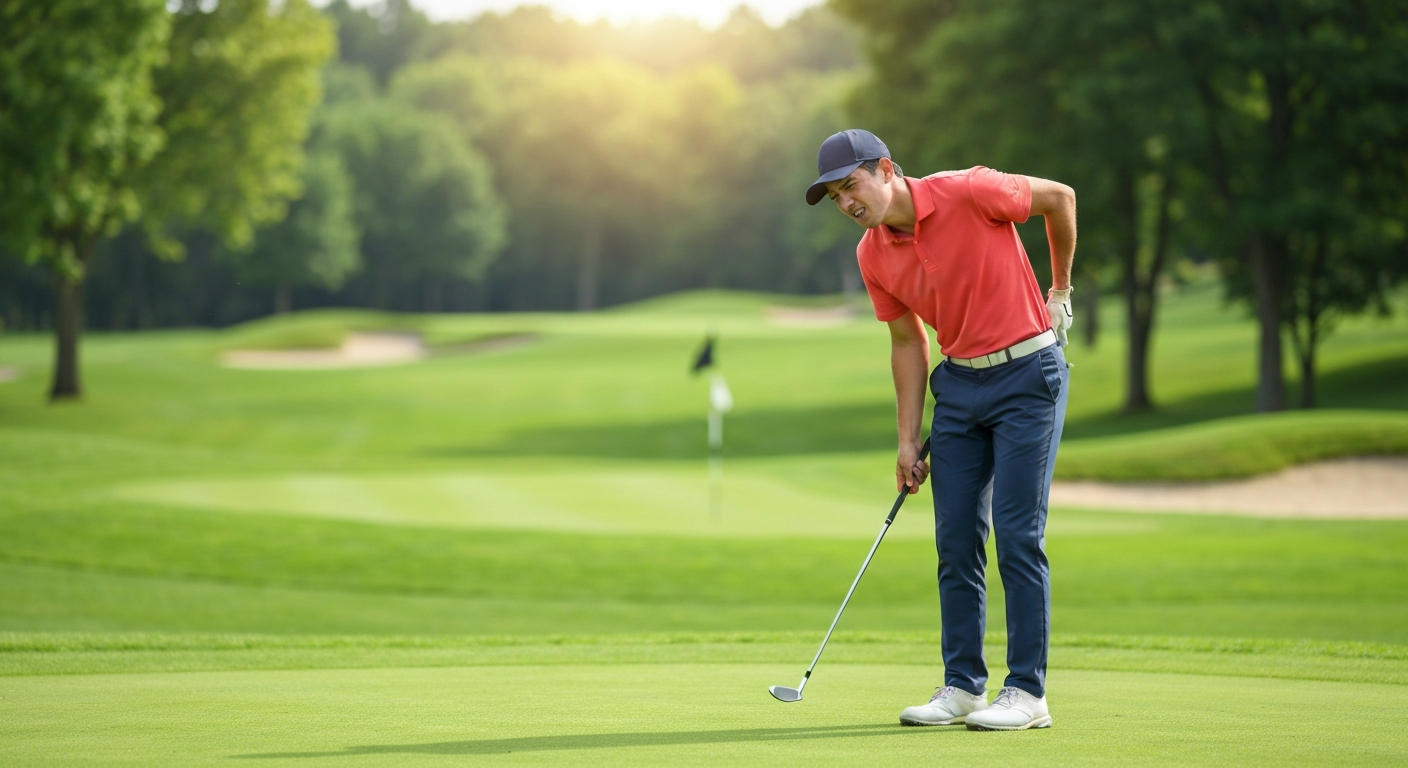 Golfer with shoulder pain