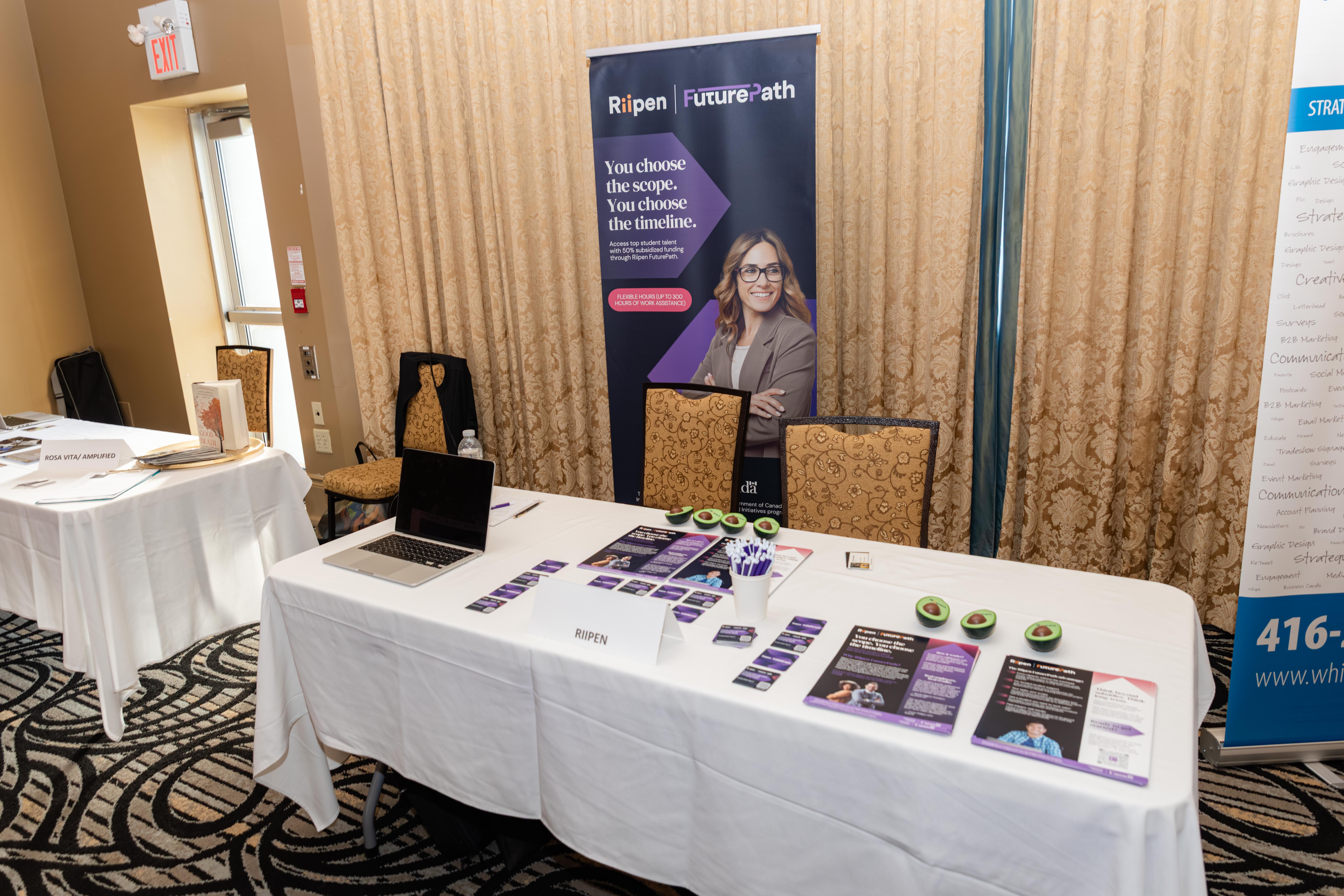 Vendor booths at Gig to Grow Business Summit