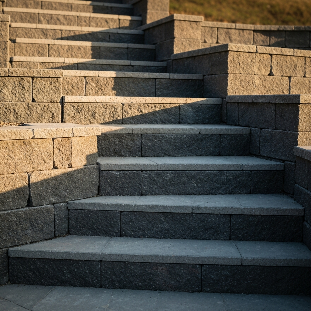 Curved retaining wall