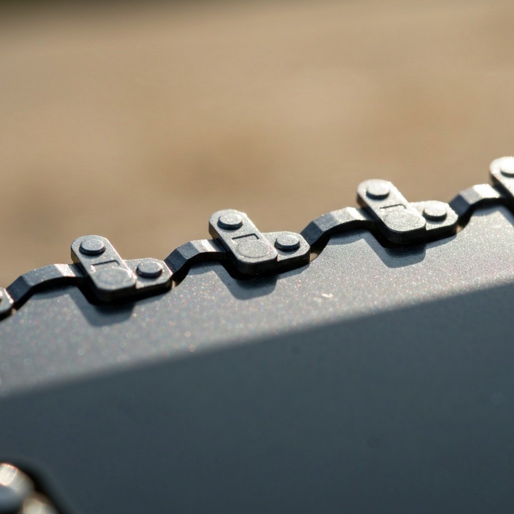 Properly sharpened chain