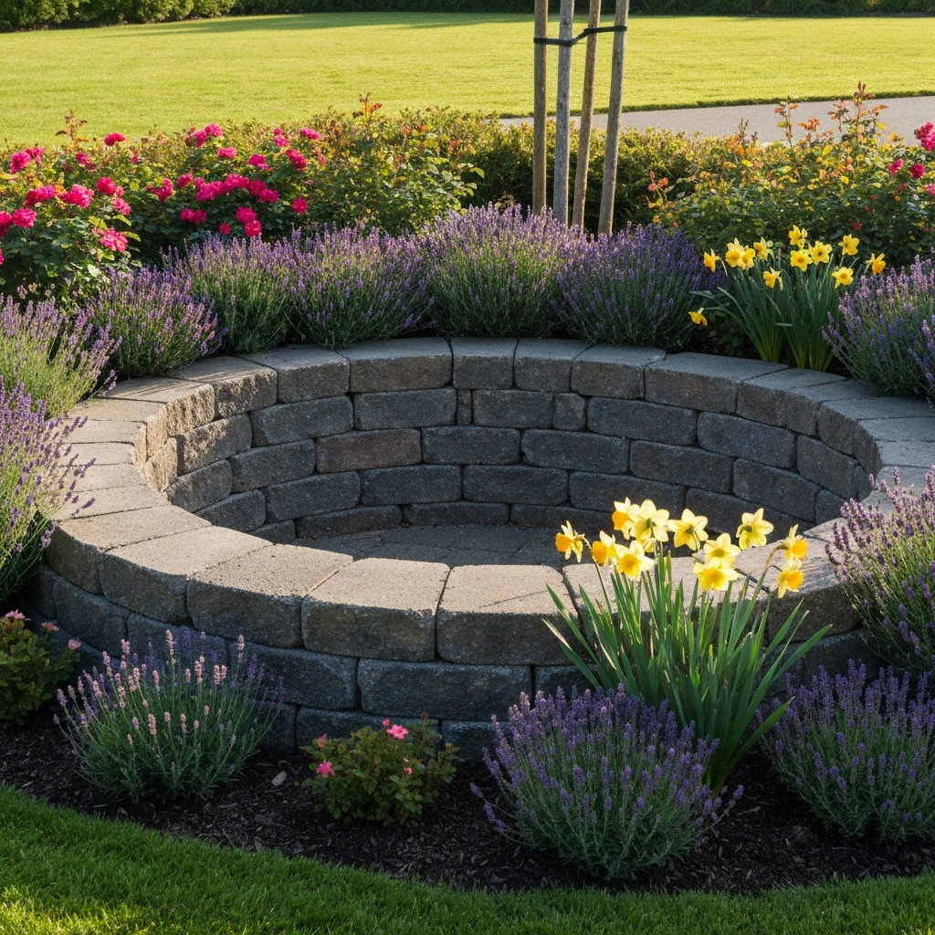 Retaining wall columns