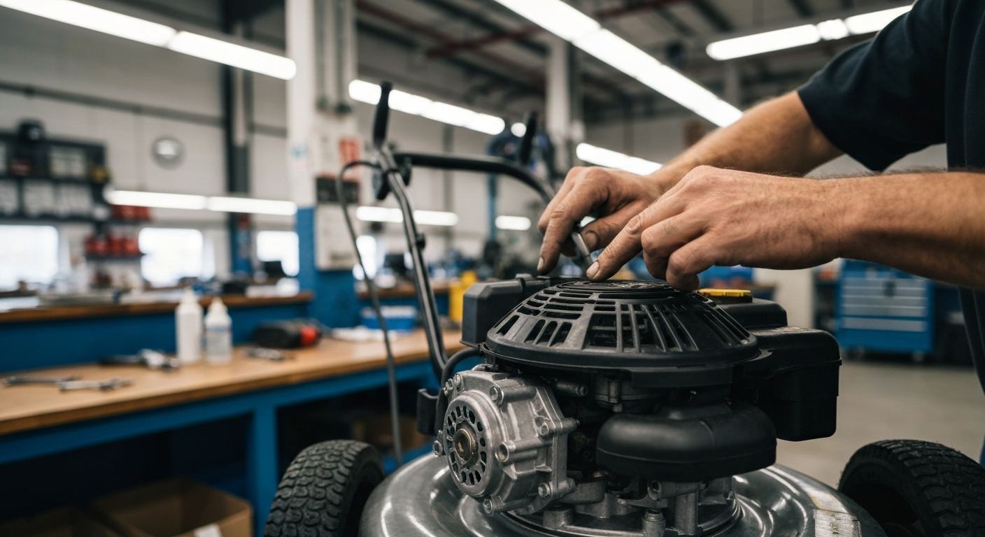 Diagnostic inspection of a mower engine
