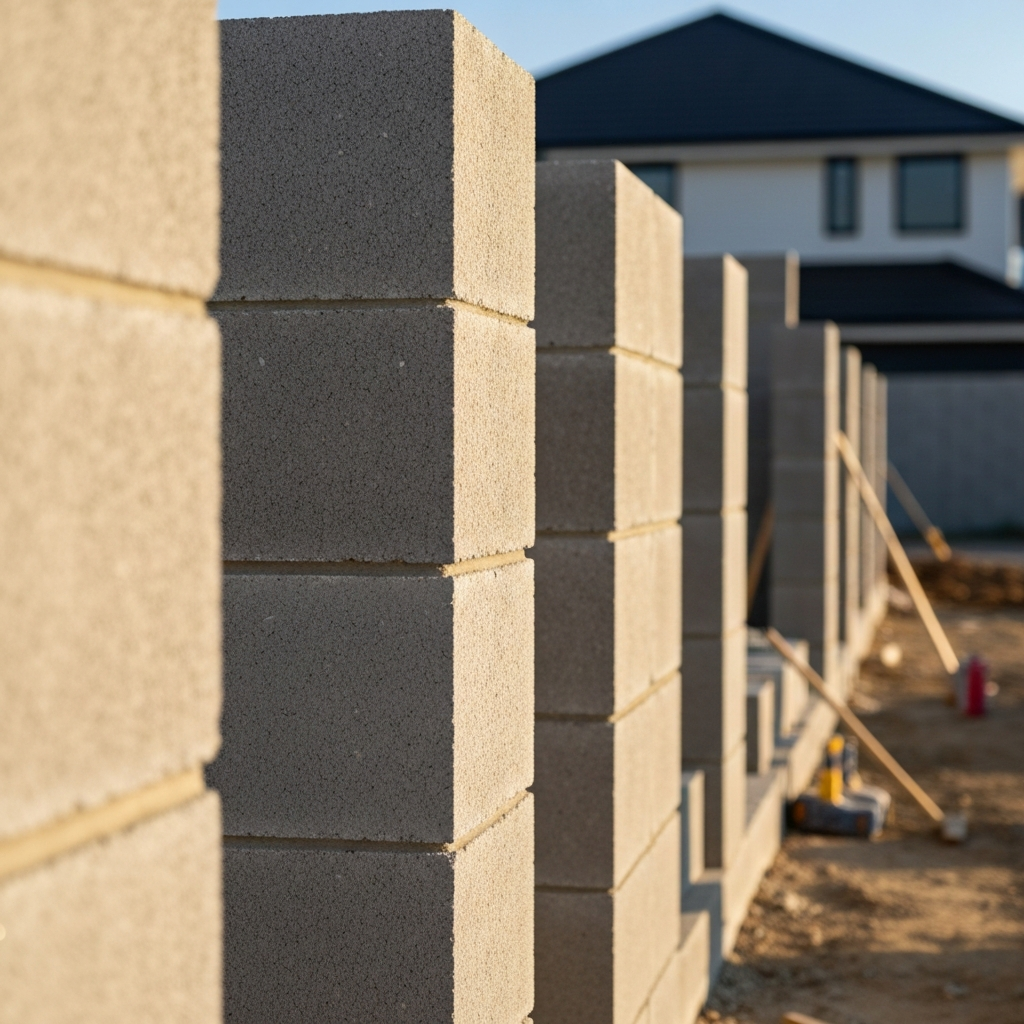 Concrete block installation